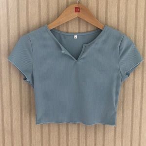 Sky blue crop top NWOT